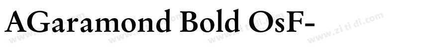 AGaramond Bold OsF字体转换